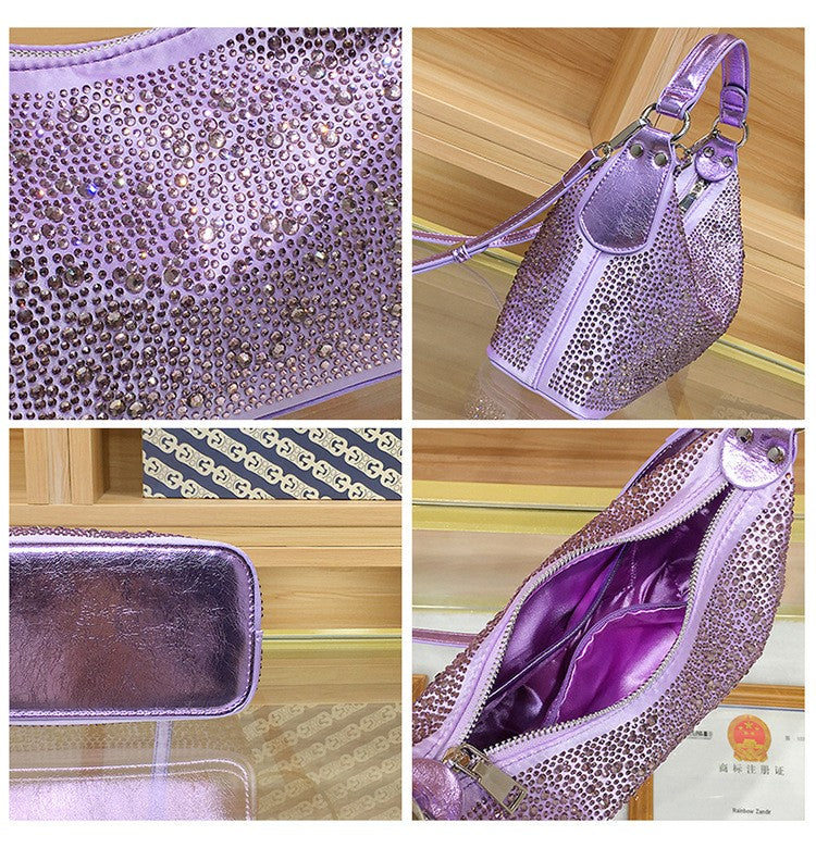 Women Evening Bag 2025 New Shiny Rhinestone Women's Shoulder Bag Fashion Luxury Dinner Party Handbag Female Crossbody Bags