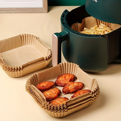 30/50/100 Peças Fritadeira Air Fryer Papel Descartável Antiaderente Redondo Forros de Papel para Airfryer Acessórios de Cozinha de Papel