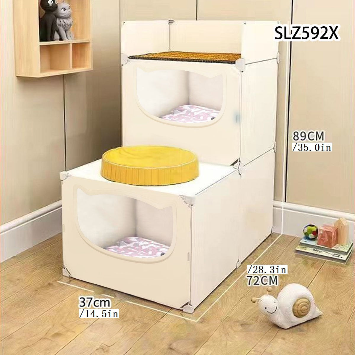 Gaiola para Gatos, Ninho de Gatos, Casa Integrada, Universal para Quatro Estações, Ninho de Gatos, Pequena Vila, Multiandares