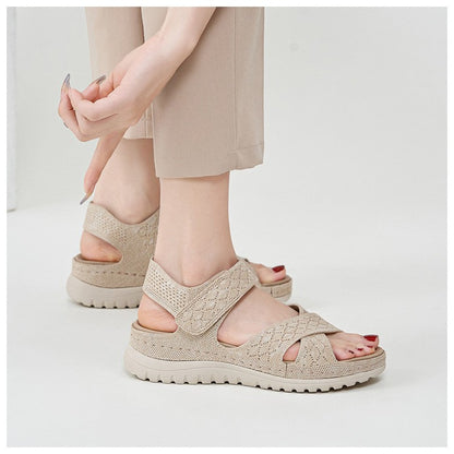 Low Sandals Woman Leather Shoes Summer Heels Large Size Low-heeled Girls Sports Big Comfort Fashion Clogs 2024 Slides Scandals