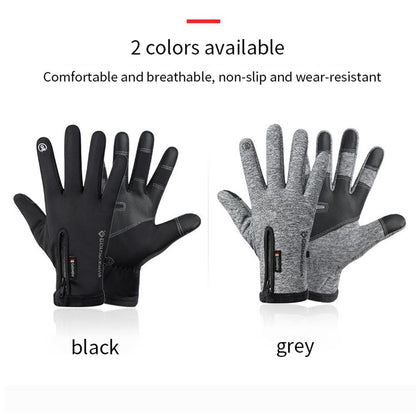 Luvas de Motocicleta Inverno Térmicas Forradas com Lã Inverno Pele Amigável Ciclismo Impermeável Antiderrapante Tela Sensível ao Toque Luva de Esqui Quente