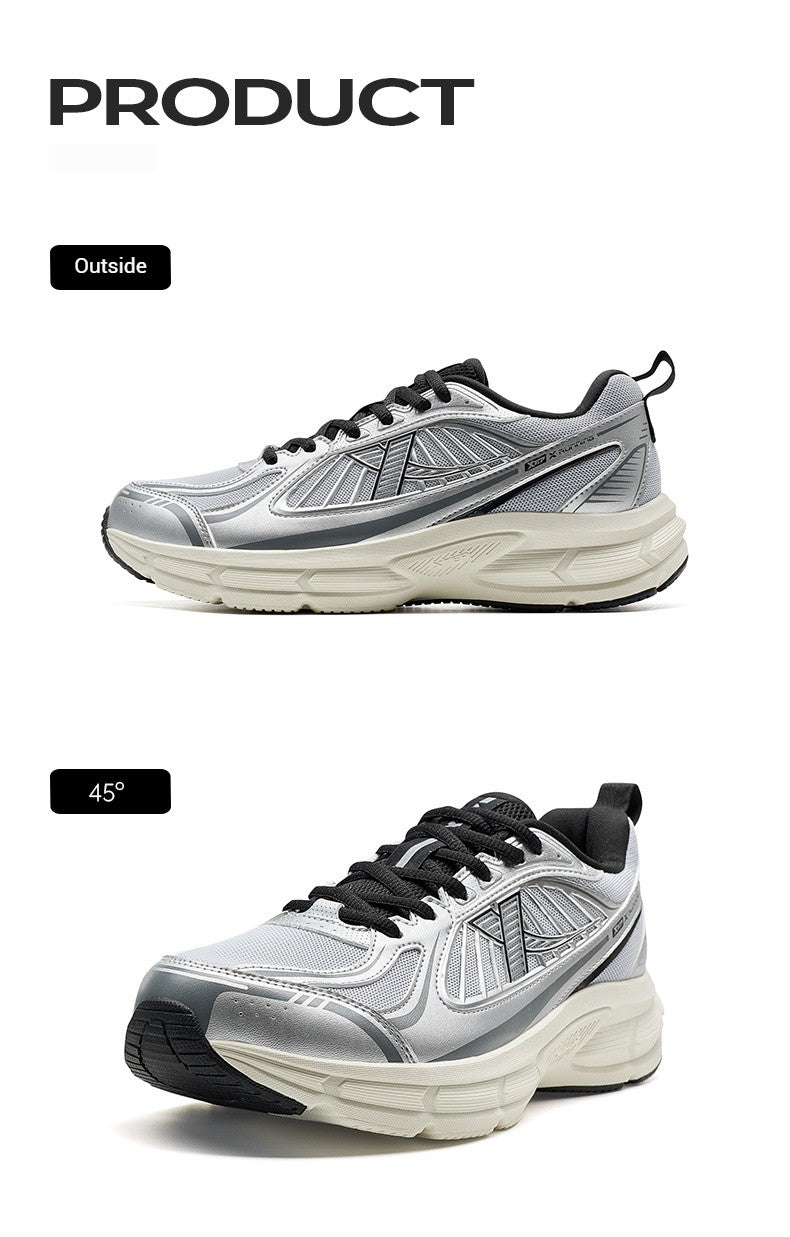 Xtep Juechen 6.0 Vintage Running Shoes Male 2025 Spring Shock Absorption Sports Shoes Street Daily Leisure Sneakers 875119110027