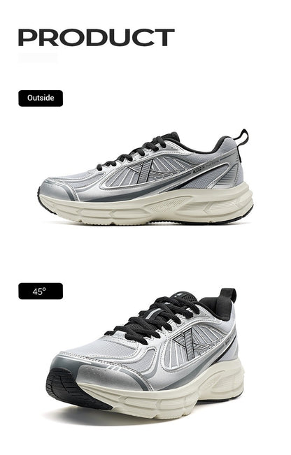 Xtep Juechen 6.0 Vintage Running Shoes Male 2025 Spring Shock Absorption Sports Shoes Street Daily Leisure Sneakers 875119110027