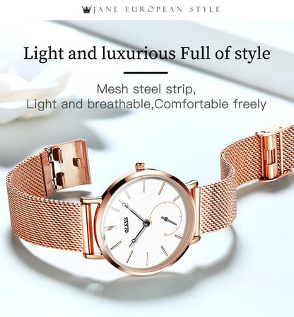 OLEVS Milanese Steel Band Quartz Women's Watch 5190
