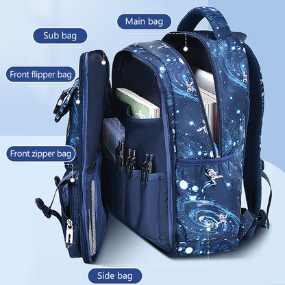 Mochila Ergonômica de Suporte Confortável para Coluna, para Livros Infantis do Ensino Fundamental e Médio Meninos Leve