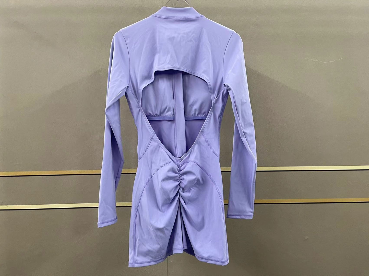 V Back Scrunch One-Piece Suit Push Up Sports Jumpsuit Woman Fitness Zipper Overalls Workout Rompers Women Gym Bodysuits Female