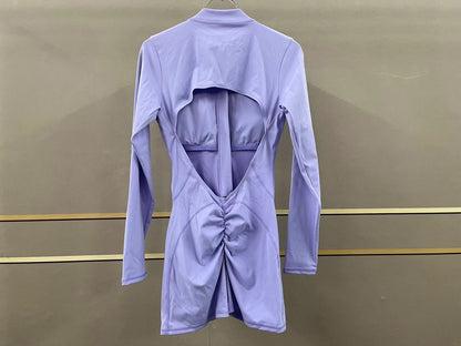 V Back Scrunch One-Piece Suit Push Up Sports Jumpsuit Woman Fitness Zipper Overalls Workout Rompers Women Gym Bodysuits Female