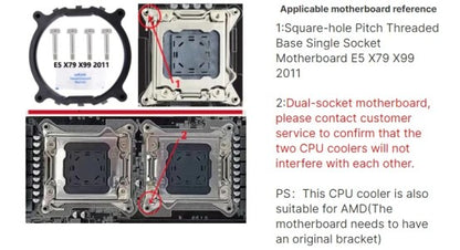 CPU Efficient Cooler Fan 90mm 4pin/PWM PC Tower Type Radiator 2/4/6 Heat Pipe install LGA2011 x79 x99 115x 1200 1700 AMD am3 AM4