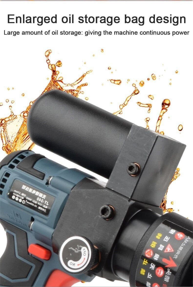 Ferramenta de Crimpagem Elétrica Hidráulica 10-240mm² Alicate Recarregável sem Escova ferramentas de eletricista Braçadeira de Fio Terminal Cobre/Alumínio
