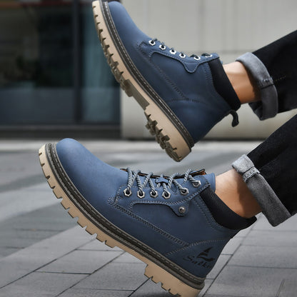 Classic Handmade Leather Men Boots Work Shoes Outdoor Hiking Boots Sneakers Hombres Botas Winter High Top Footwear Anti Slip