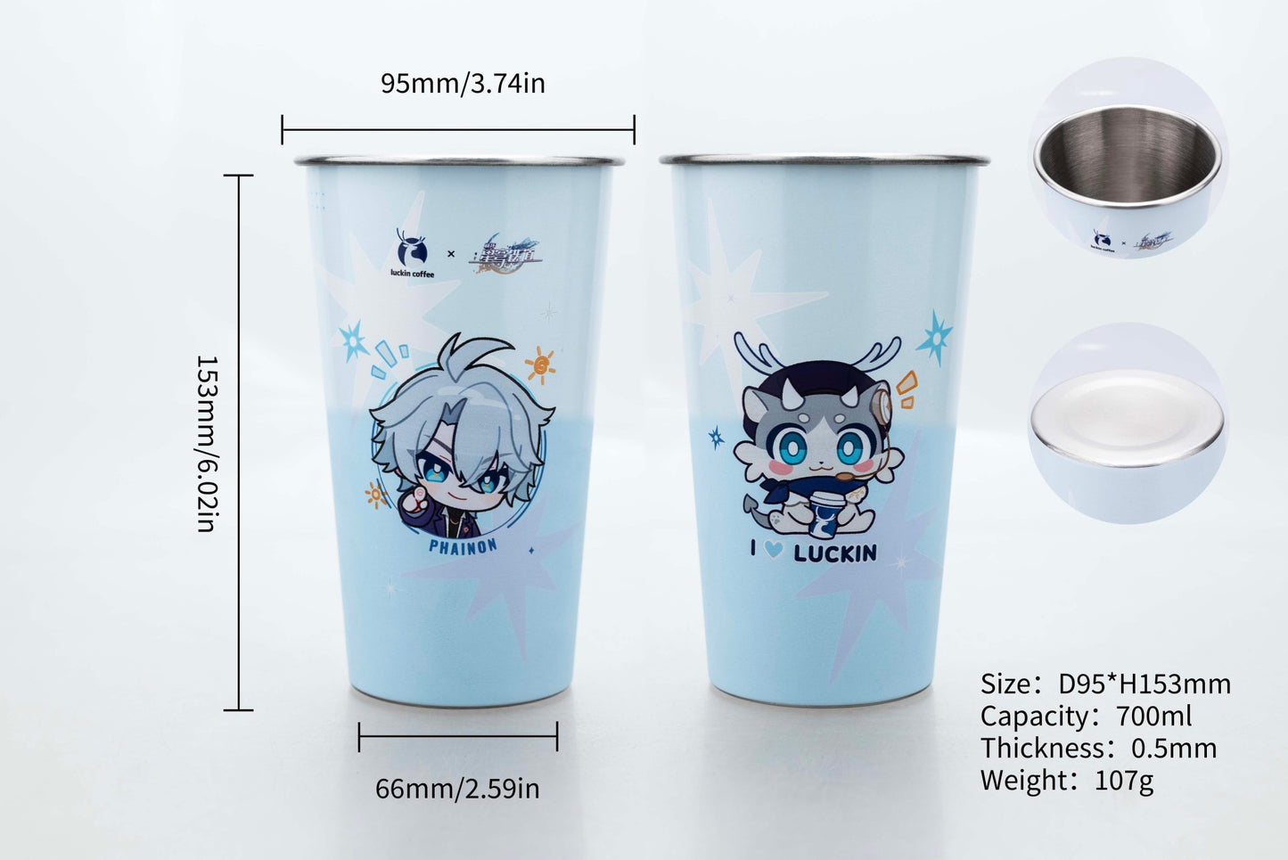 700ML Large Capacity Stainless Steel Cold Color Changing Cold Water Cup Drinking Cup With Straw Lid Collection Gift In Stock
