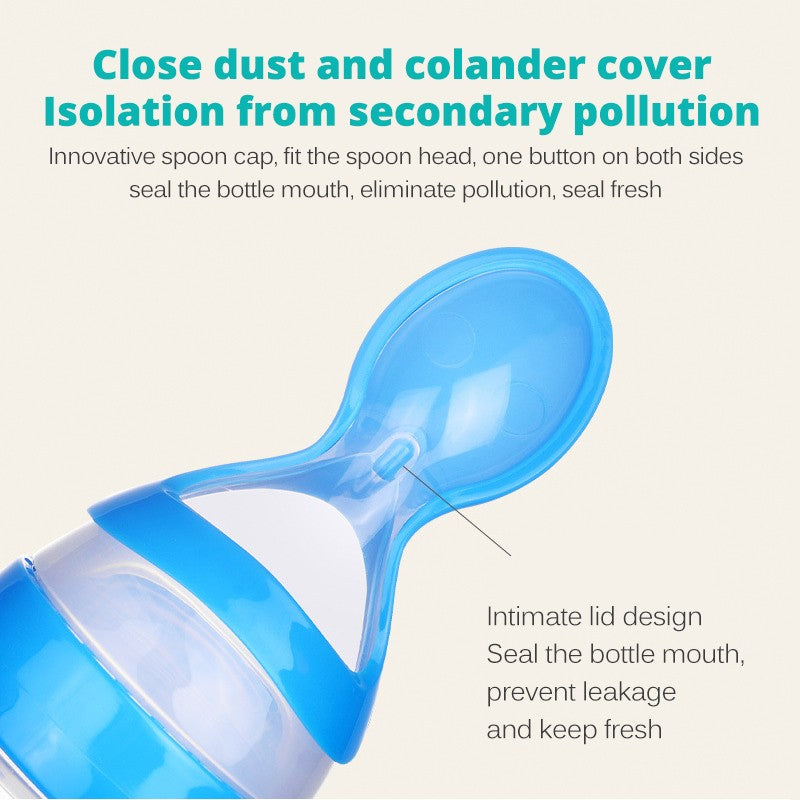 Silicone BabyFeeding Spoon Silicone Food Supplement Children's Rice Paste Bottle Babies accessories newborn Toddler Baby Goods