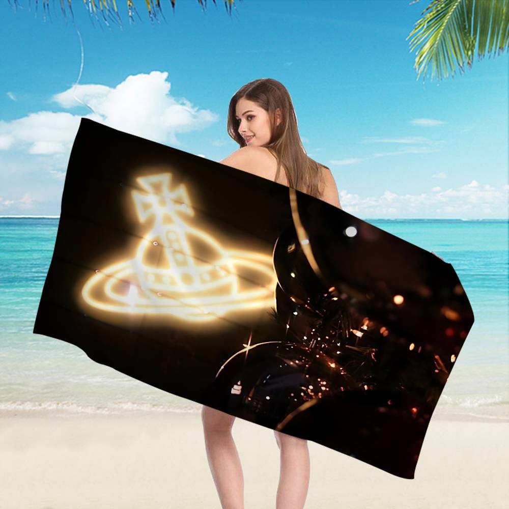 V-VivienneS-S Westwood Fashion Microfiber Beach Towel Absorbent Quick dry Soft Yoga Swimming Resort Mountain Climbing Towel