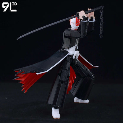9L3D Lucky13 Titan 13 Ichigo Kurosaki Anime Action Figure Dummy 13 Espada Posável Máscara Oca Modelo Decoração Surpresa de Aniversário