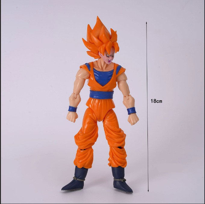 12-18CM Anime Dragon Ball Z Super Saiyan Son Goku Broly Vegeta Anime Action Figure Model Gifts Collectible Figurines for Kids