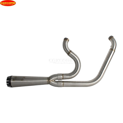 Slip On Exhaust Muffler System Motorcycle Complete Exhaust Pipe For Harley Dyna Street Bob FXDB FXDBB FXDBP FXDBI Limited FXDBC