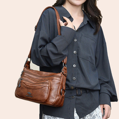 Top Quality Pu Leather Female Crossbody Multiple Pockets Bag Elegant Shoulder Bags for Women Casual Purses and Handbags Sac 2026