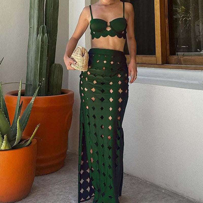 Summer Women Sexy Swimsuit Laser Cutting Circularity Bikini Set One Piece Swimwear Vacation Beachwear Luxury Bathing Suit