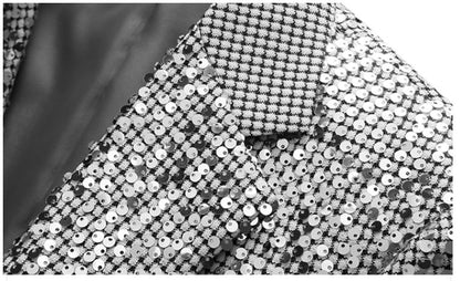 High-quality Sequined Suits Men Clothing Gold / Silver Autumn / Winter New Male Wedding Banquet Party Dress Blazer and Pant
