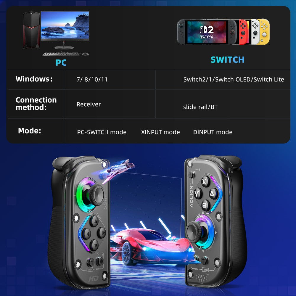 AOLION J20 Hall Joy-con Gamepad for NS2/Switch OLED/Switch NFC HD Shake Lite Left and Right Split Game Controller