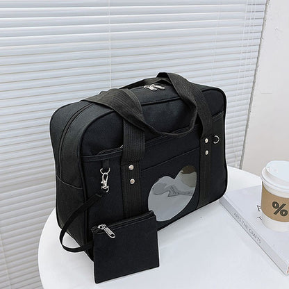Japanese JK School Heart Uniform Bags Women's Student Handbag Cosplay Anime Shoulder Bag Large Capacity Handbags
