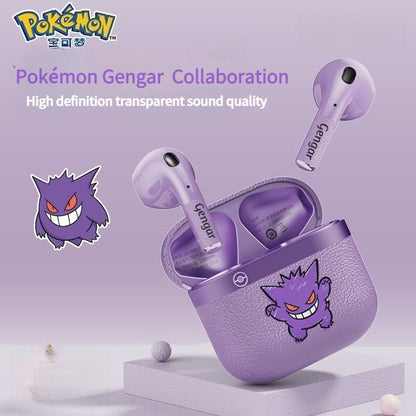 Pokemon Gengar Anime Ear clip type Bluetooth Wireless Headset Gaming stereo sports headphones High Endurance Gifts In Stock