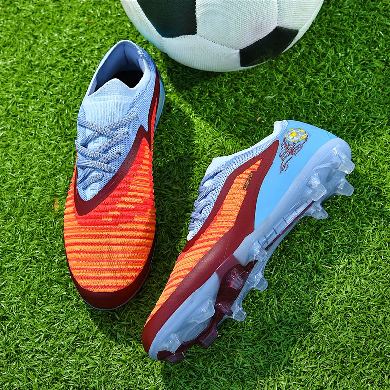 New Men Football Boots Outdoor Sport Boys Soccer Shoes Adult Non Slip Long Spikes Training Cleats Breathable Match Comfortable