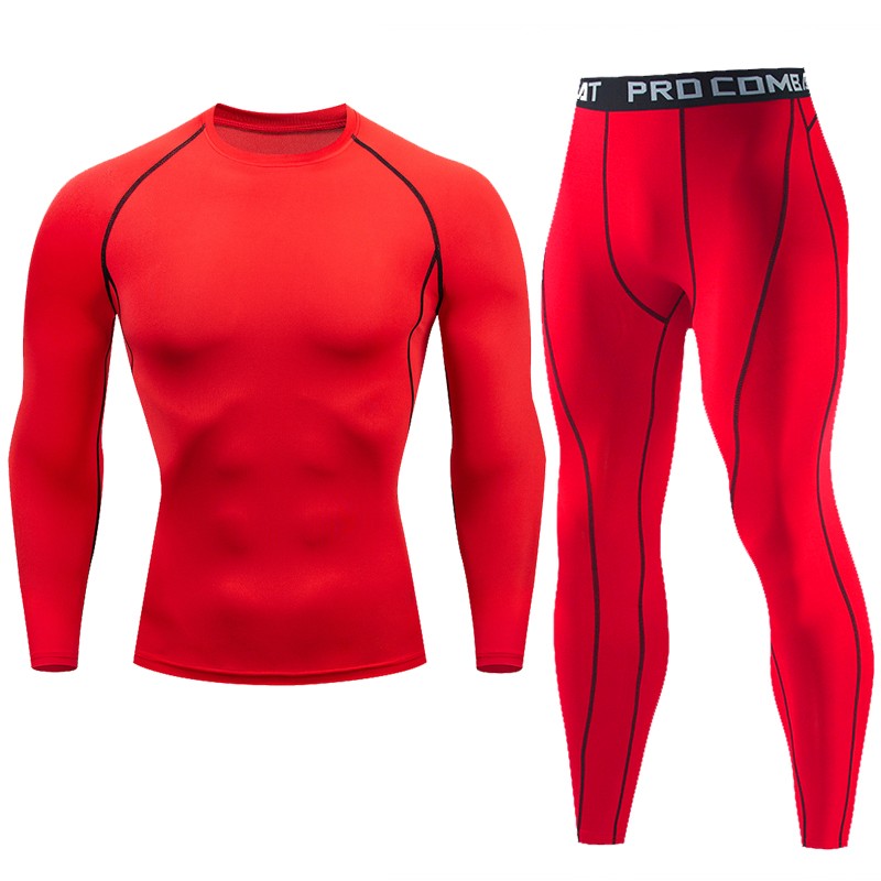 Men's Running Set Gym Jogging Thermo underwear xxxxl Second skin Compression Fitness MMA rashgard Male Quick dry Track suit