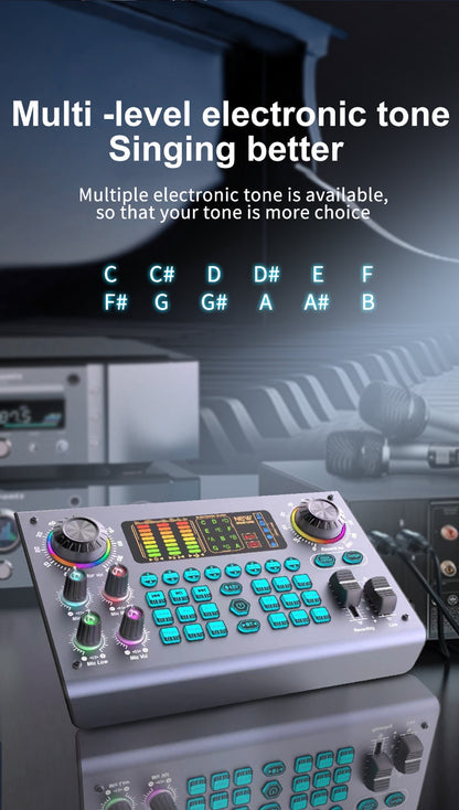 Pacote de equipamentos profissionais Zealsound para podcast e placa de som ao vivo com microfone XLR 48V para gravação em PC, canto, streaming e jogos