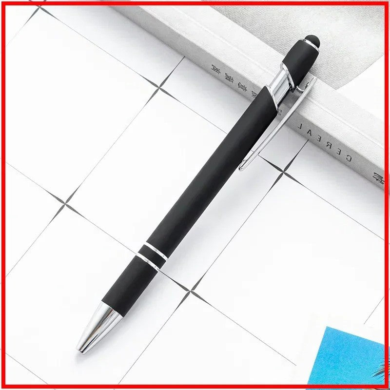 100 Pcs Light - Metal Capacitive Universal Touch Screen Stylus Ballpoint Pen Free Custom Logo Writing Stationery Office Gifts