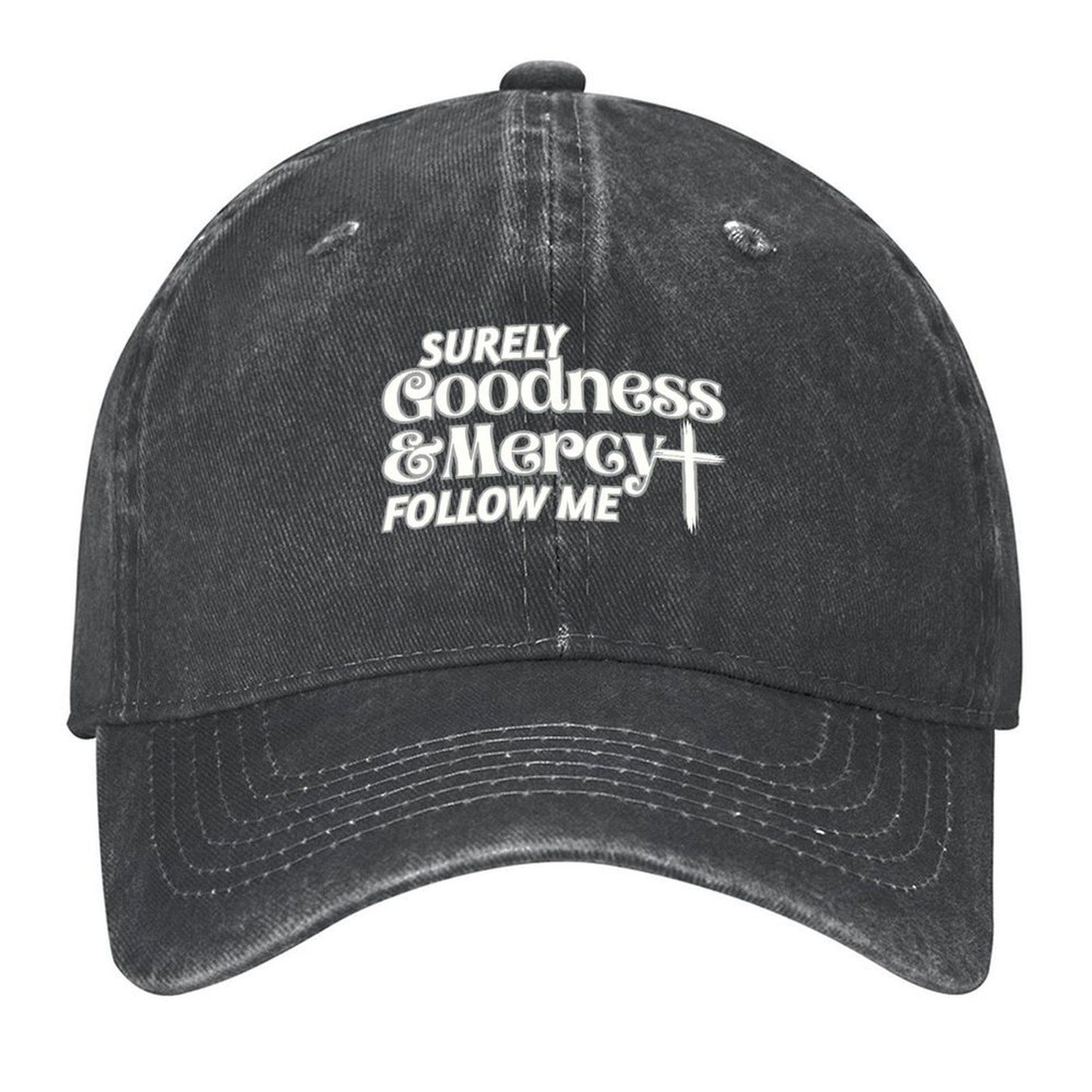 Boné de Beisebol "Surely Goodness and Mercy Follow Me" Salmos 23:6 Bonés personalizados divertidos Marca Chapéu Masculino Feminino