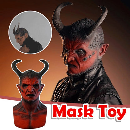 kari-Demon Latex Mask Devil Realistic Prank Present Spooky Toy Halloween Decoration Halloween Mask Party Cosplay Accessories