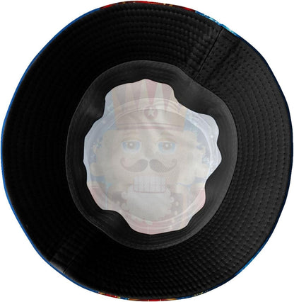 Funny Christmas Bucket Hat New Year Fisherman Hat for Women Men Packable Outdoor Travel Beach Sun Cap