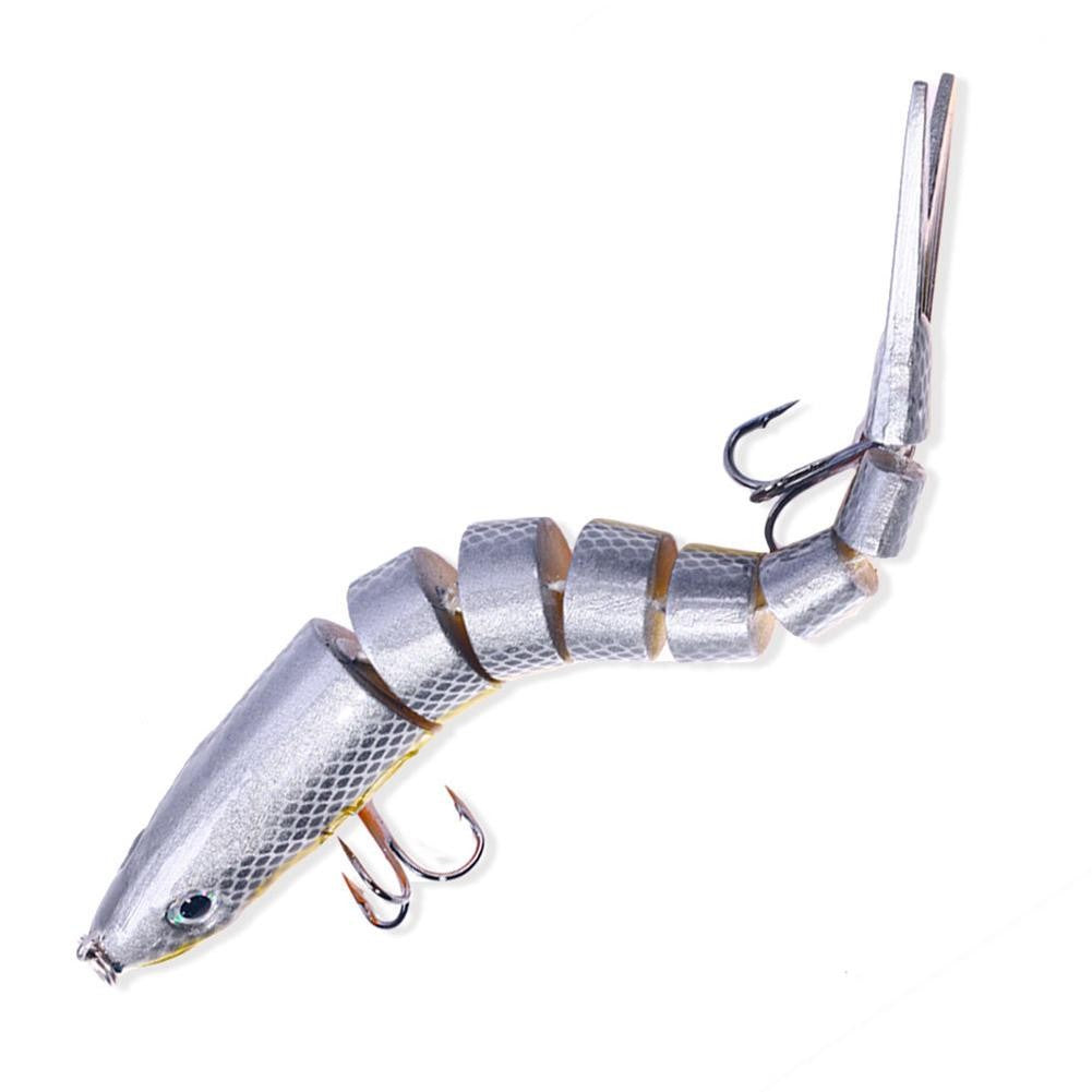 Iscas Artificiais Articuladas Wobblers para Pesca de Lúcio 13,4cm, Seções Múltiplas, Isca Rígida Artificial para Trolling, Ferramentas de Pesca de Carpa e Lúcio