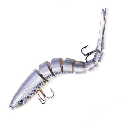 Iscas Artificiais Articuladas Wobblers para Pesca de Lúcio 13,4cm, Seções Múltiplas, Isca Rígida Artificial para Trolling, Ferramentas de Pesca de Carpa e Lúcio