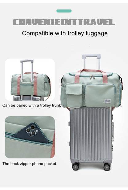 Womne's Travel Bags Handbags Gym Shoulder Bags Oxford Fitness Camping Trekking Bags Hiking Waterproof Outdoor Crossbody Bag