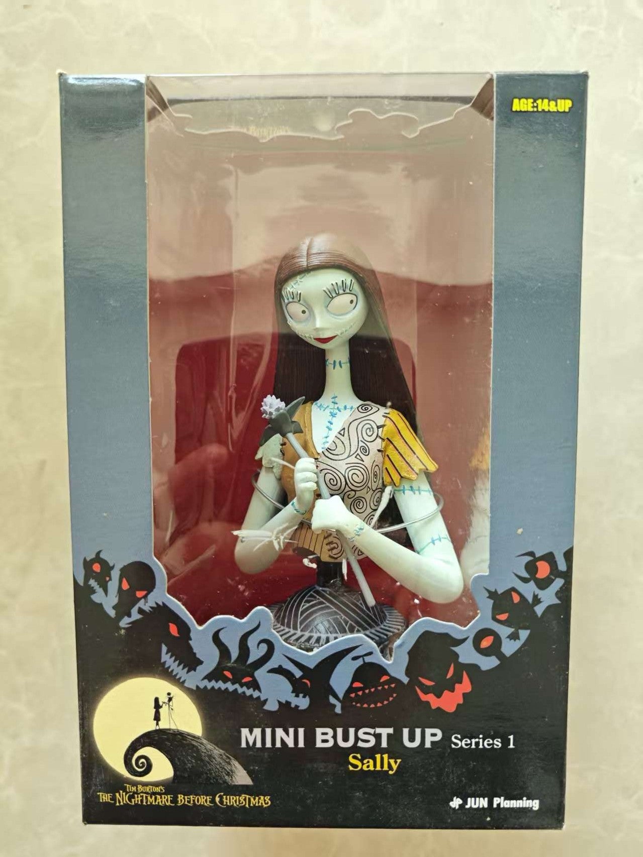 Disney Jun Planning O Estranho Mundo de Jack Sally Mini Bust Up Série 1 Bonecos de Ação Presente de Halloween