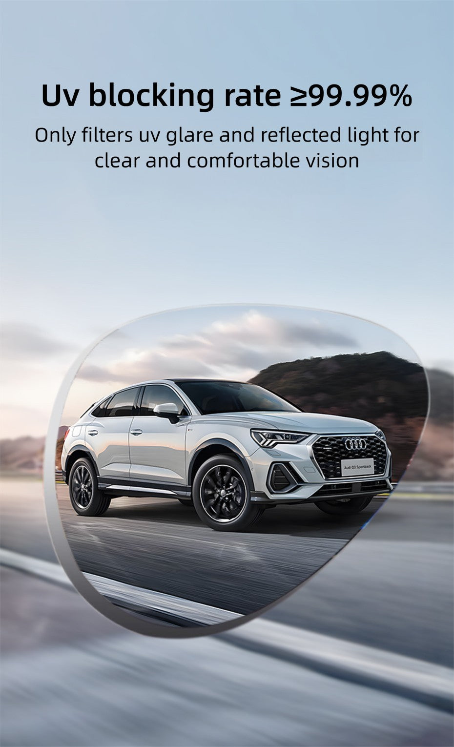 CAPONI Aviator Polarized Men Sunglasses Classic Double Bridge Designer Outdoor Sun Glasses Anti Glare UV400 Silver Shade CP35707