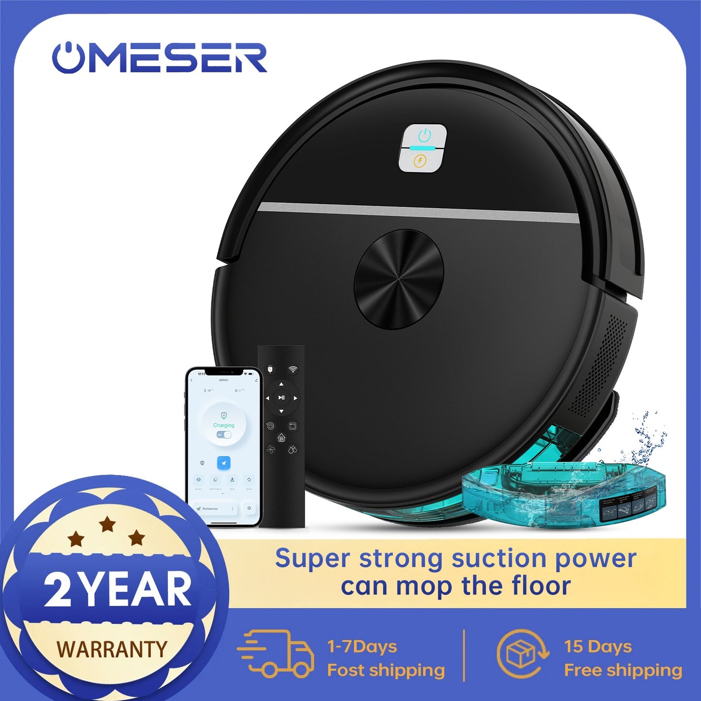 OMESER NEW 5000Pa/120mins Vacuum Cleaner Robot  Automatic Charging,Home Appliance,For Sweeping Mopping Smart Home Clean