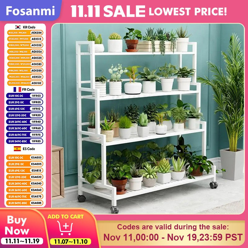 Plant Stand Flower Rack 3 Or 4 Tier Flower Pot Shelf Storage Organizer Display Rack For Indoor Garden Balcony Floor Stand