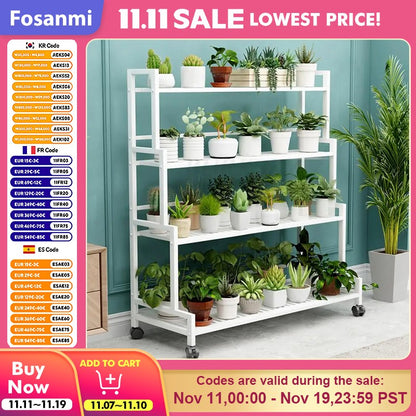 Plant Stand Flower Rack 3 Or 4 Tier Flower Pot Shelf Storage Organizer Display Rack For Indoor Garden Balcony Floor Stand