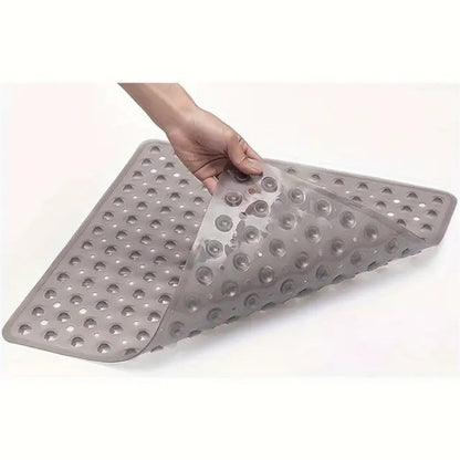 1pc 21x21inch Square Non-Slip Shower Mat – Anti-Slip Shower Mats– Secure Grip for Shower Stall Floors - Bathroom Mat Clear