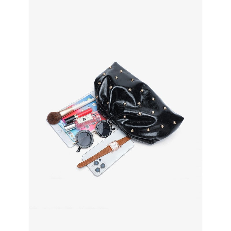 2025 Large Capacity Folded Cloud Clutches Women's Handbag Fashion Simple Multifunctional Clasp Bag Mushroom Nail Dinner Bag