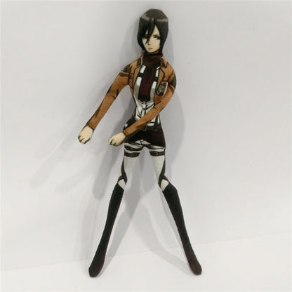 28cm Anime Attack On Titan Levi Cosplay Plush Doll Body Wire Skeleton Action Stuffed Dolls Accessories Ornament Gifts