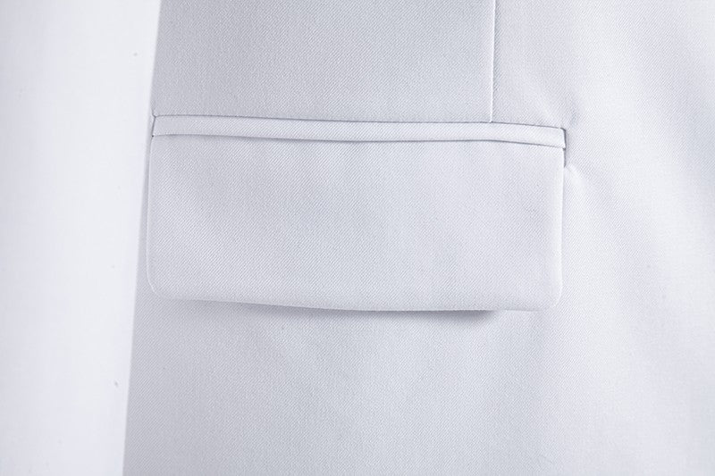 Blazer Men's Fashion Gentleman Solid Color Comfortable Business Color Match with Fake Two Wedding Casual Banquet Slim Suit