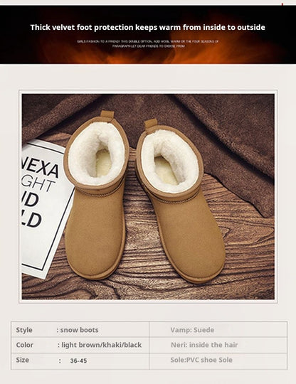 Mens Shoes Classic Top Quality Suede Leather Ankle Boots 2025 Winter Snow Boots for Men New Fashion Australia Boots 36-45