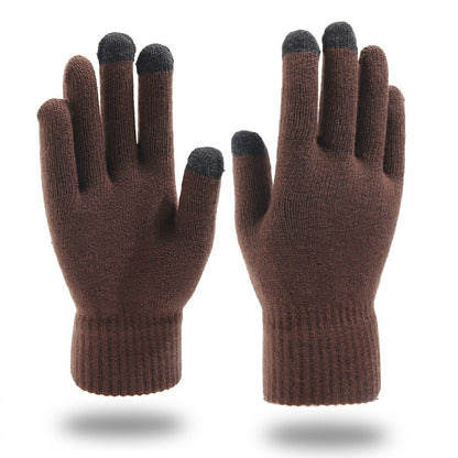 Elastic Winter Outdoor Sports Running Gloves Warm Touch Screen Gym Fitness Full Finger Gloves For Men Women Knitted Magic Gloves