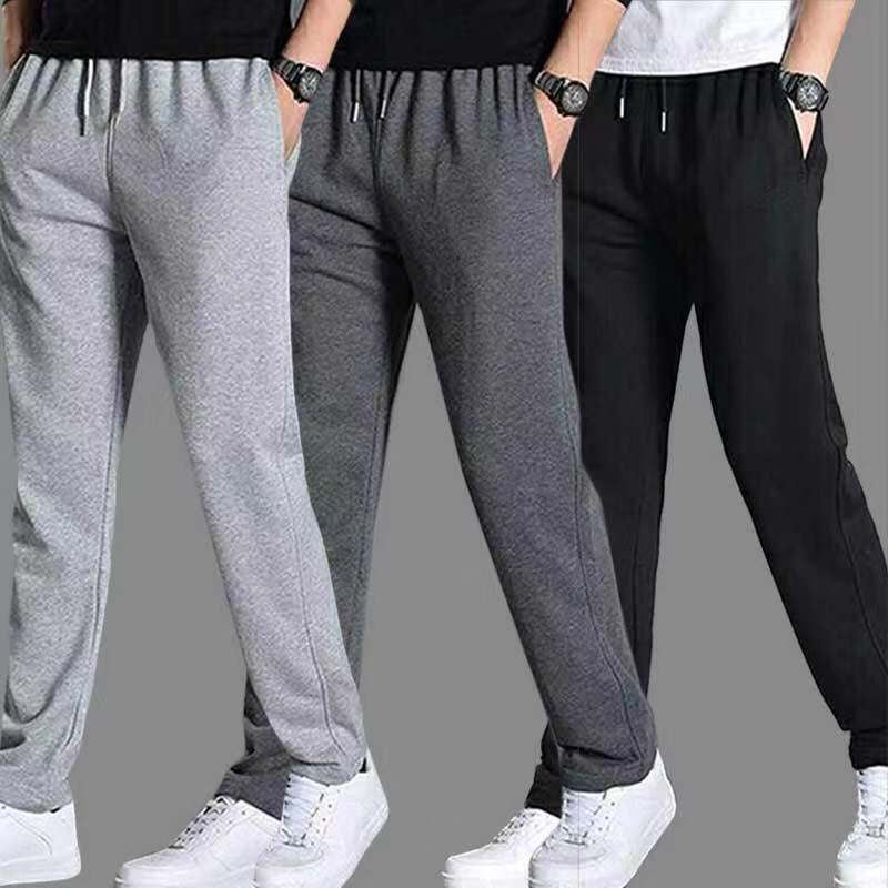 New Korean Straight tube Men Casual Sports Pants Running Workout Jogging Long Pants Gym Sport Trousers for Men Jogger Sweatpants