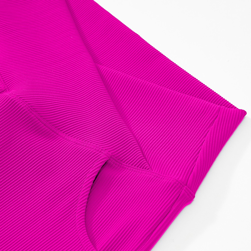 Women Ribbed Crossover Flare Leggings V Waist Slim Fit Yoga Pants with Pockets Workout Fitness Yoga Pants Flared Pants Female