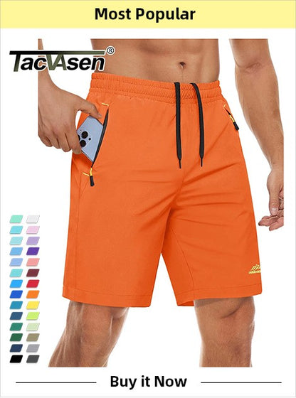 TACVASEN Outdoor Pants Men Quick Dry Straight Running Hiking Pants Elastic Lightweight Yoga Fitness Exercise Sweatpants Joggers
